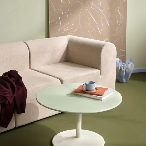 Panton Couchtisch Ø60 38L-Snow Laminate