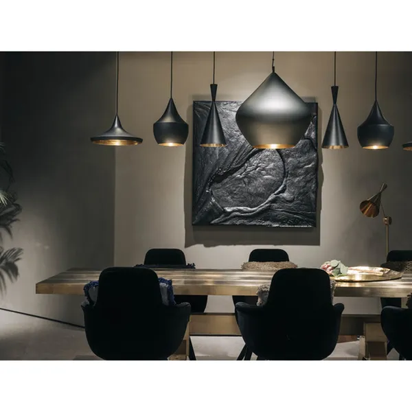 Beat Pendant Wide Black