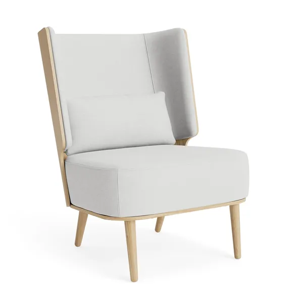 Serena Lounge Chair Natural Oak/Silver Grey