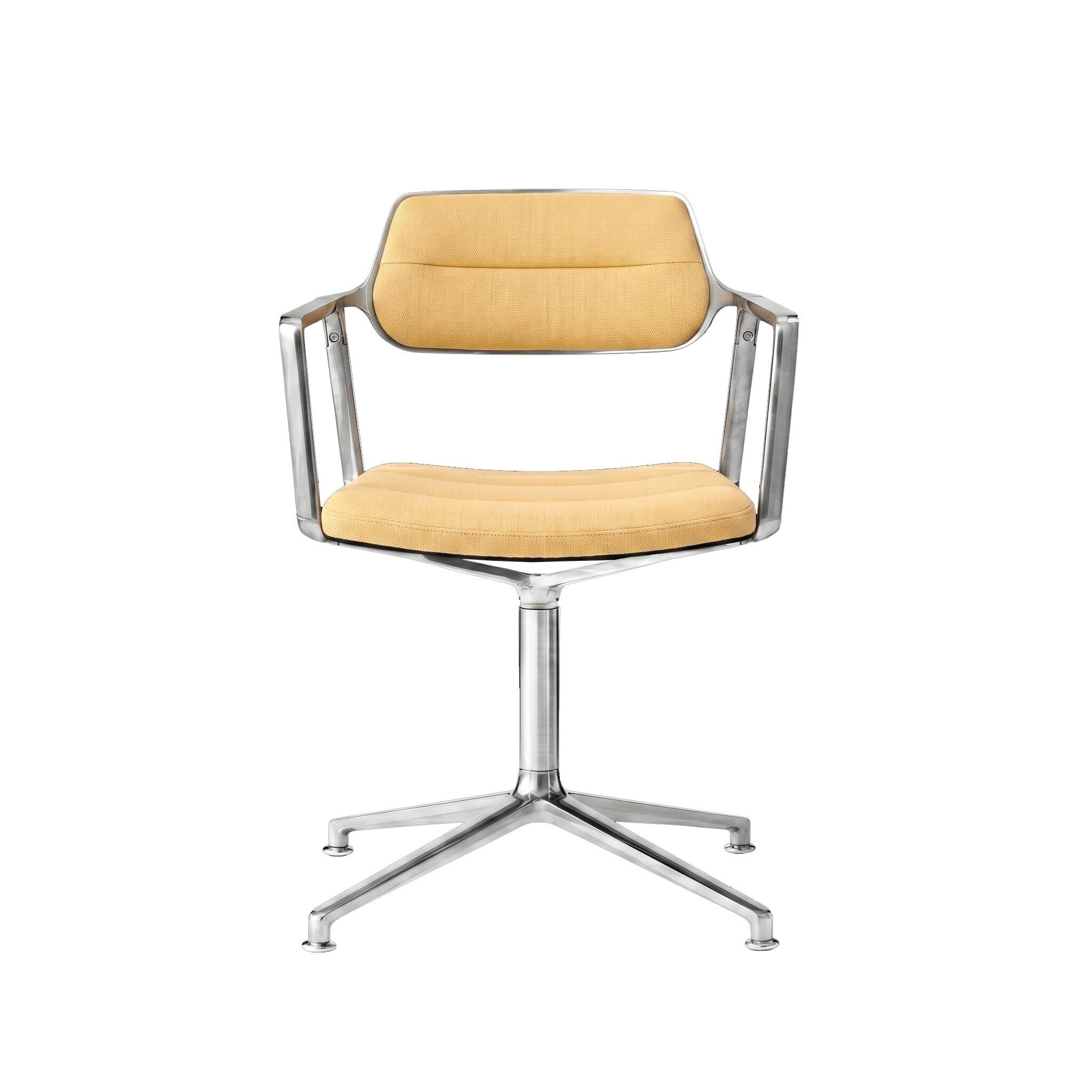 453 Mesura Edition Swivel Stol Med Glidesko Poleret/Gul