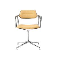453 Mesura Edition Swivel Chair With Gliders Polished/Yellow