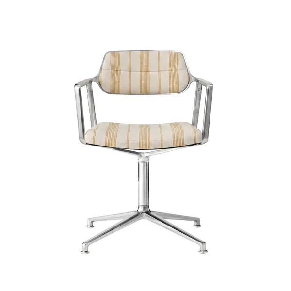 453 Mesura Edition Swivel Chair With Gliders Polished/Striped