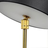 Lámpara de mesa portátil Moonlight LED en negro, mármol y latón