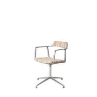 452 Mesura Edition Swivel Chair With Gliders Polished/Striped