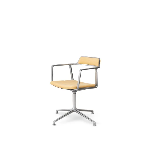 452 Mesura Edition Swivel Chair With Gliders Polished/Yellow