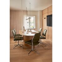 Vipp 454 Chaise Pivotante Avec Patins Poli/Cuir Bosco