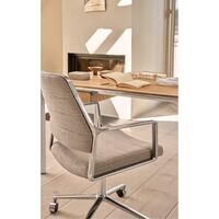 Vipp 455 Silla giratoria con ruedas, pulida/Tide
