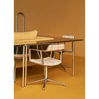 452 Mesura Edition Swivel Chair With Gliders Polished/Striped
