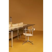 452 Mesura Edition Swivel Chair With Gliders Polished/Striped