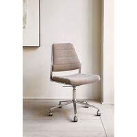 Vipp 454+ Drehstuhl mit Gleitern Poliert/Bosco Leder