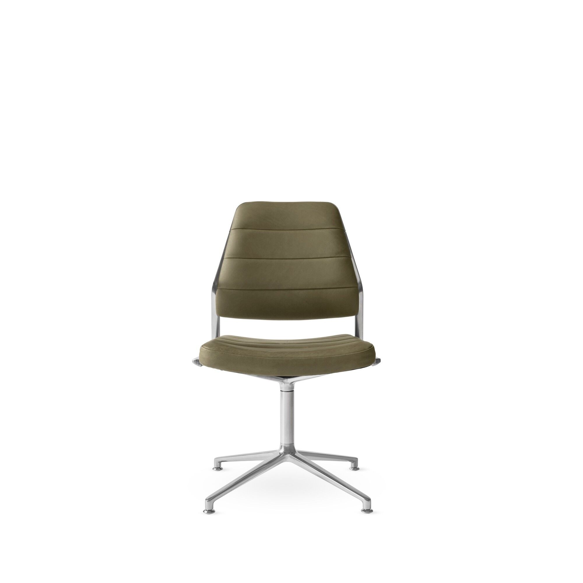 Vipp 454 Chaise Pivotante Avec Patins Poli/Cuir Bosco