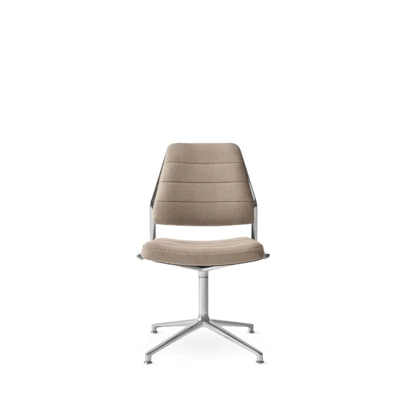 Vipp 454 Swivel Chair With Gliders Polished/Tide