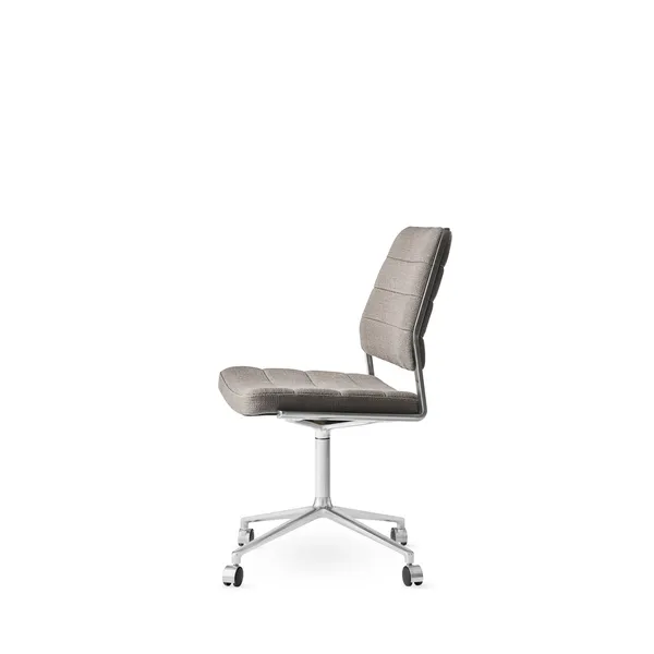 Vipp 454 Swivel Chair With Castors Polished/Tenzo