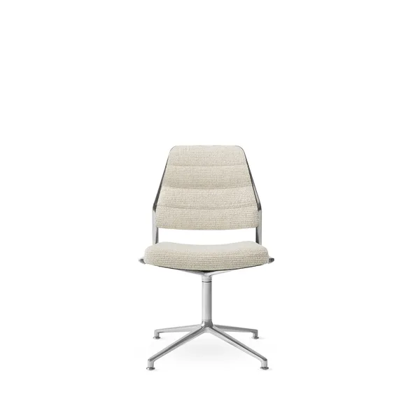 Vipp 454 Fauteuil pivotant avec patins poli/ondulé