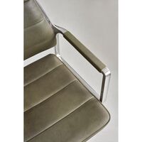 Vipp 455 Fauteuil pivotant avec roulettes poli/cuir Bosco