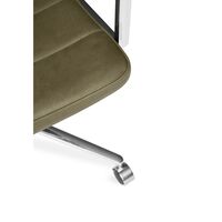 Vipp 455+ Drehstuhl mit Rollen Poliert/Bosco Leder