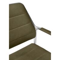 Vipp 455+ Drehstuhl mit Rollen Poliert/Bosco Leder