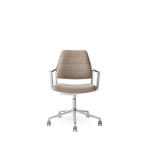 Vipp 455+ Swivel Chair With Castors Polished/Tide