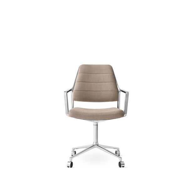 Vipp 455 Snurrstol med hjul Polerad/Tide