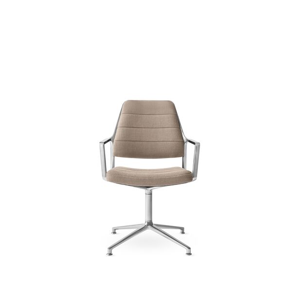 Vipp 455 Swivel Chair med glidlister Polerad/Tide