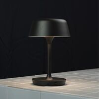 Lámpara de mesa portátil Valencia LED negra