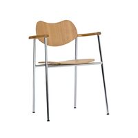 Regatta Steel Chair Oiled Oak/Chrome Legs