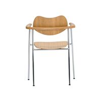 Regatta Steel Chair Oiled Oak/Chrome Legs