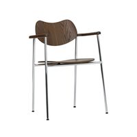 Regatta Steel Chair Smoked Oak/Chrome Legs