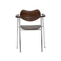 Regatta Steel Chair Smoked Oak/Chrome Legs