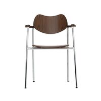 Regatta Steel Chair Smoked Oak/Chrome Legs