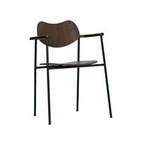 Regatta Steel Chair Smoked Oak/Black Legs