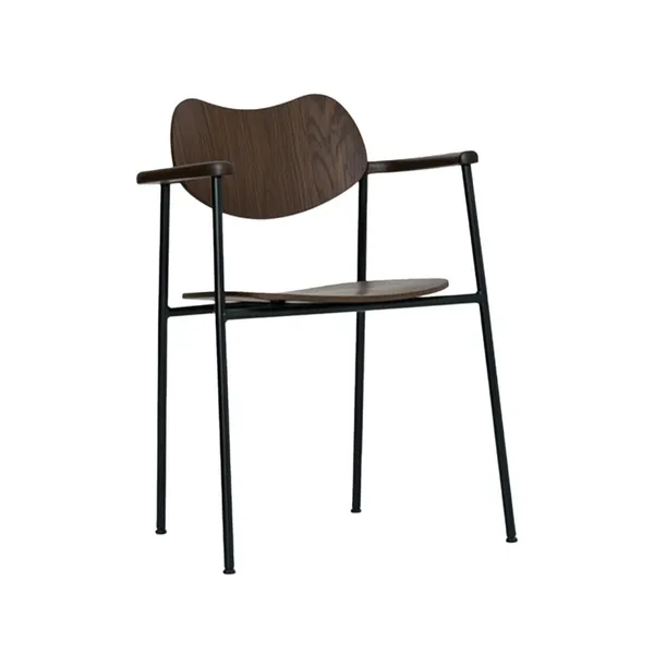 Regatta Steel Chair Smoked Oak/Black Legs