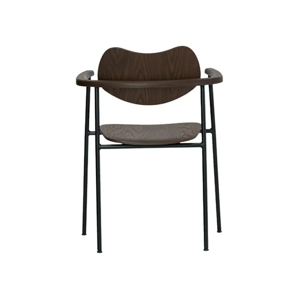 Regatta Steel Chair Smoked Oak/Black Legs
