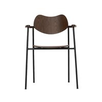 Regatta Steel Chair Smoked Oak/Black Legs