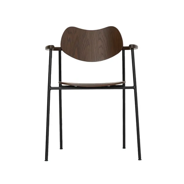 Regatta Steel Chair Smoked Oak/Black Legs