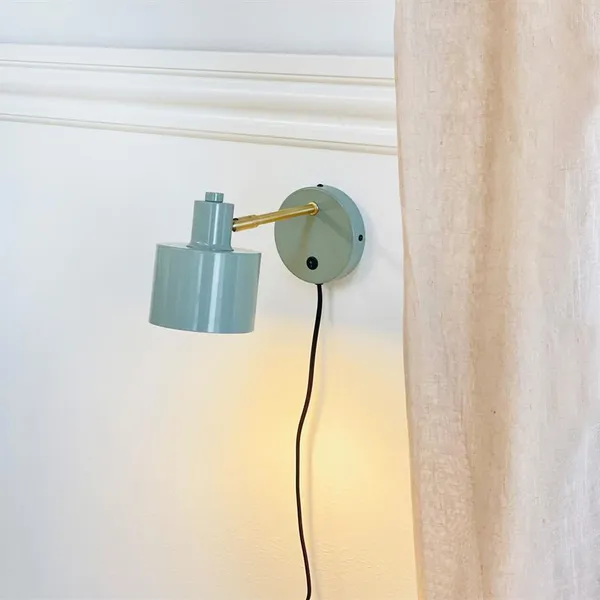 Ocean Wandlamp Olijf/Messing