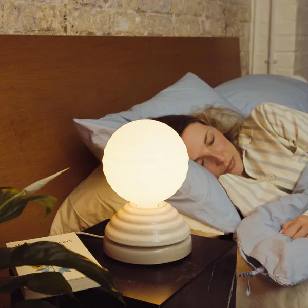 Wake Table Lamp Pebble White