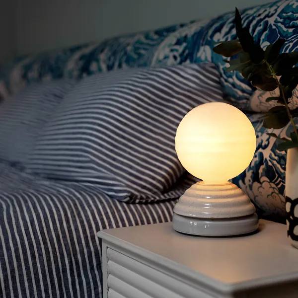 Wake Table Lamp Pebble White
