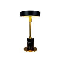 Starlight Mini draagbare tafellamp, zwart marmer/messing