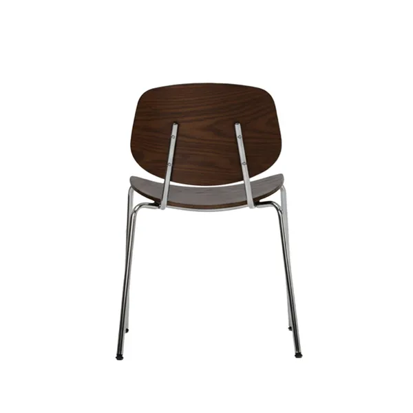 Pandora Steel Chair Smoked Oak/Chrome Legs
