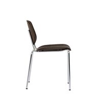 Pandora Steel Chair Smoked Oak/Chrome Legs