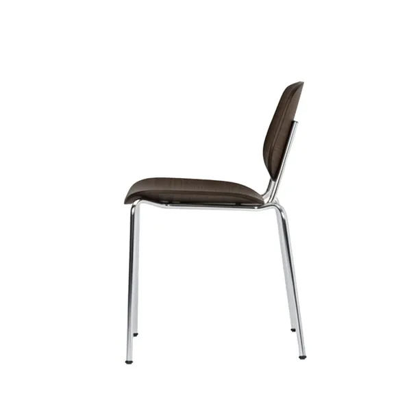 Pandora Steel Chair Smoked Oak/Chrome Legs
