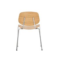 Pandora Steel Chair Oiled Oak/Chrome Legs