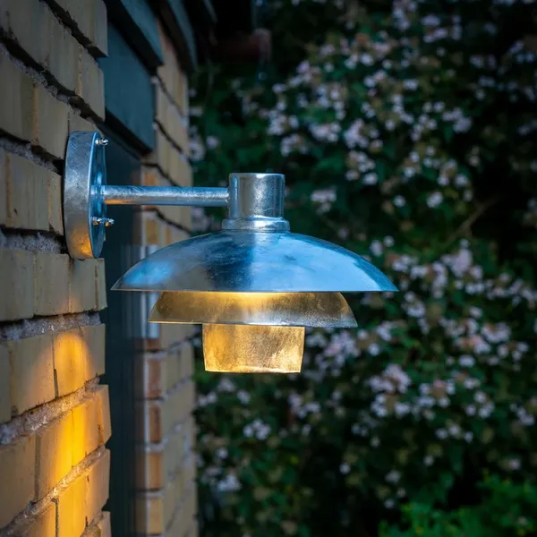 Morph D24 Outdoor Wall Lamp Galvanised Metal