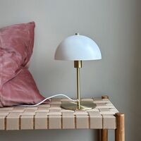 Malmø tafellamp wit/messing