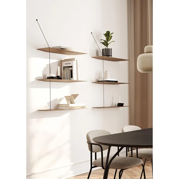 Stedge 3.0 Shelf 60 cm White Pigmented Oak/Brass