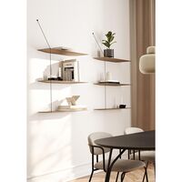 Stedge 3.0 Shelf 60 cm White Pigmented Oak/Brass