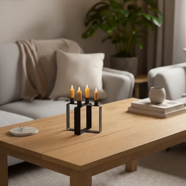 Frame X Candle Holder Matte Black