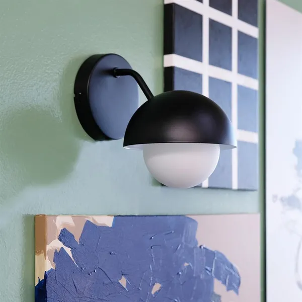 Rose Wall Lamp Mat Black