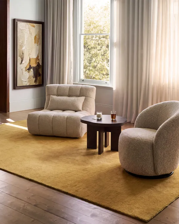 Nordic Plain Rug 250x350 Gold